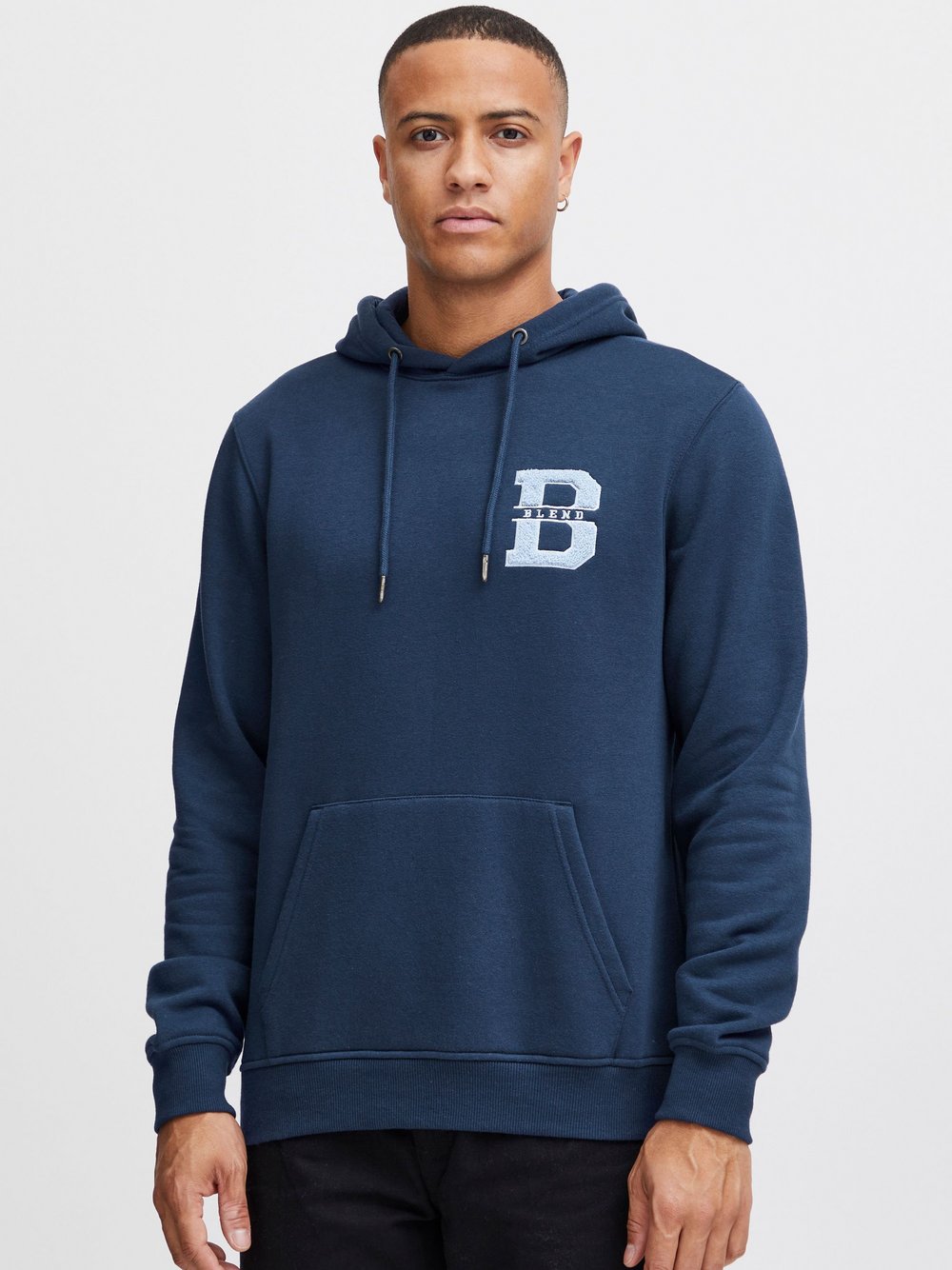 BLEND Kapuzensweatshirt Herren blau, XXL