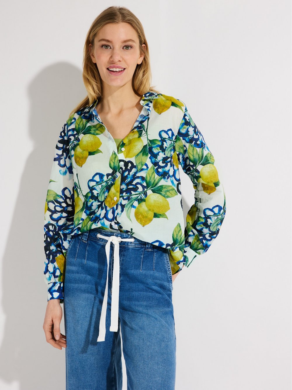 More & More Bluse Damen Baumwolle (100%) mehrfarbig gemustert, 46