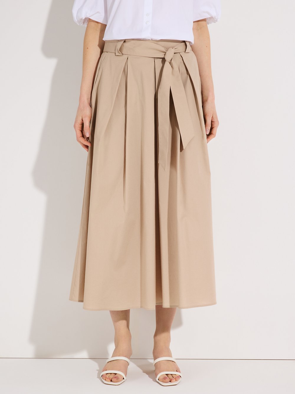 More & More Midirock Damen Baumwolle beige, 44