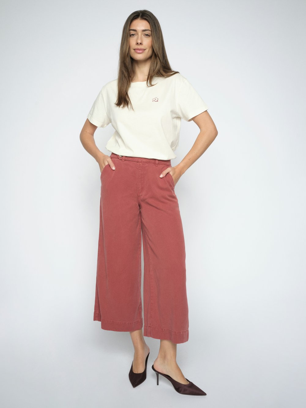 VAN GRAAF Mos Mosh Damen Bordeaux Hose Lyocell Mehrfarbig, Größe 30
