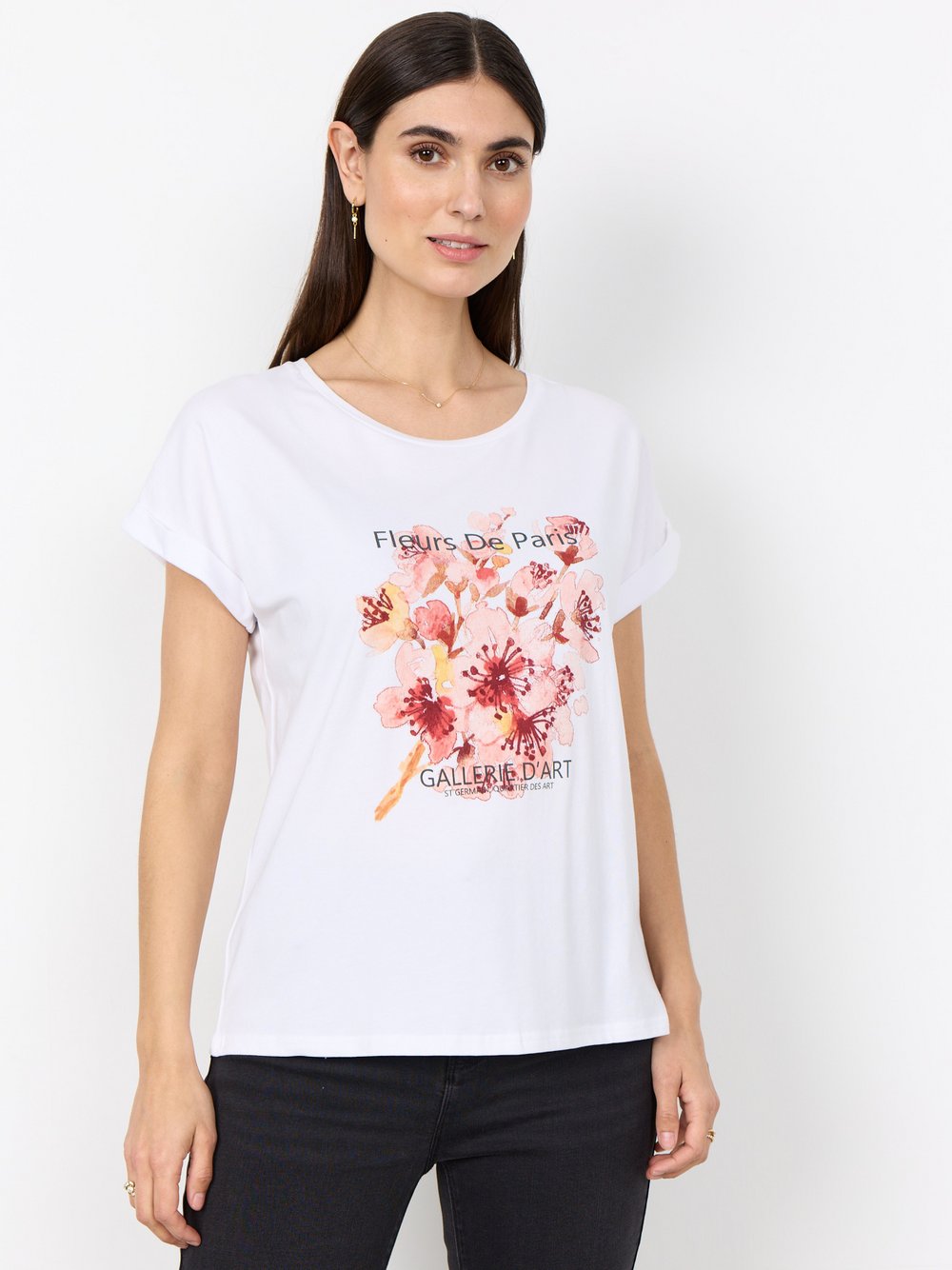 VAN GRAAF Soyaconcept® Damen Weiß T-Shirt Baumwolle Mehrfarbig, Groß