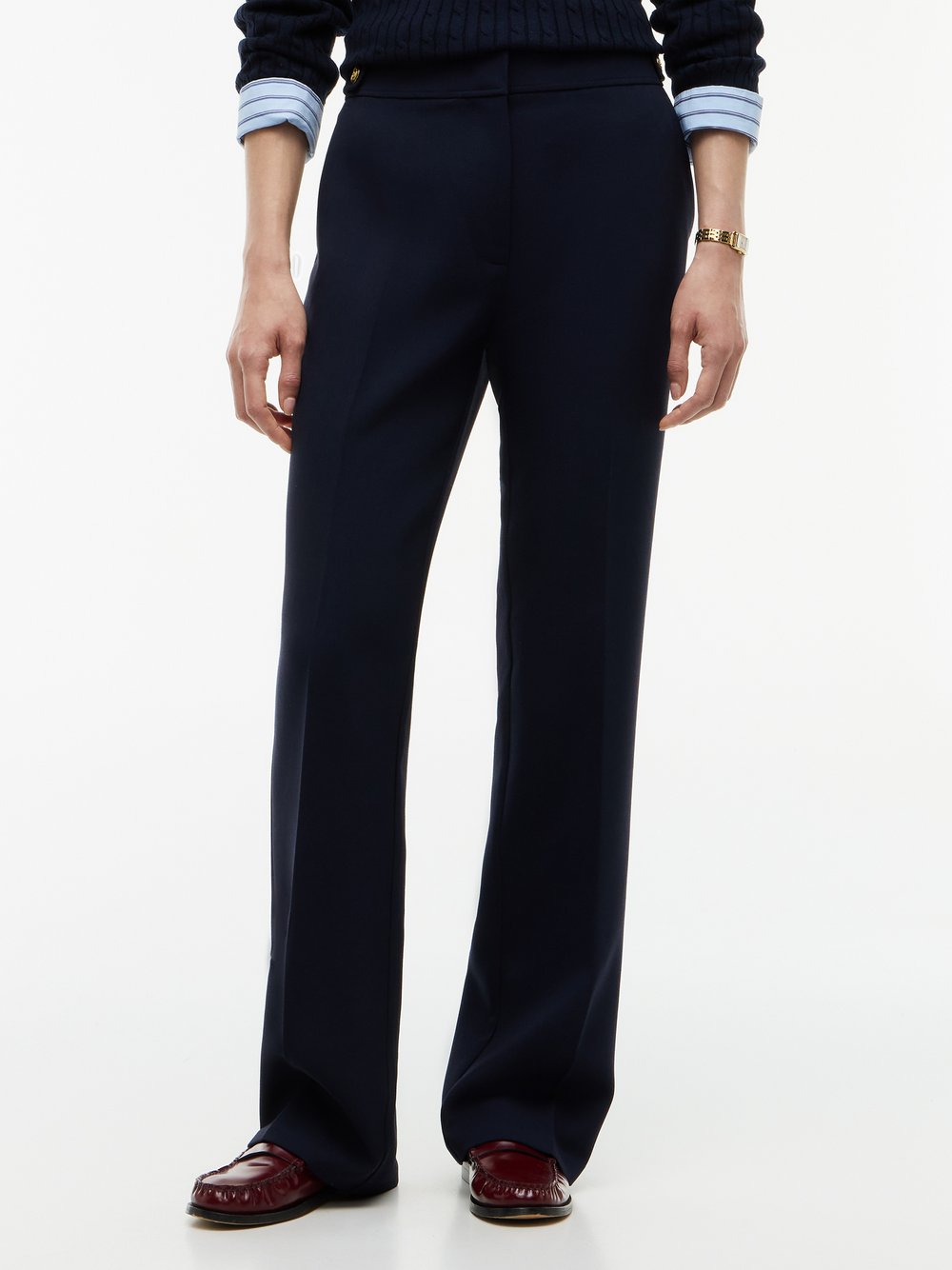 VAN GRAAF Tommy Hilfiger Damen Marine Hose Blau, Größe 42