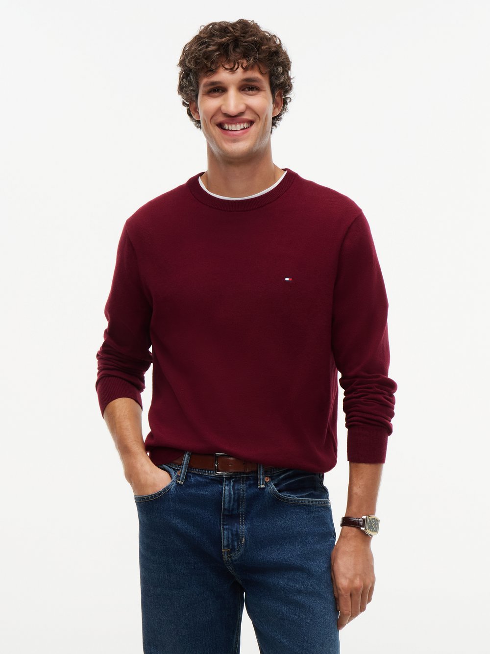 Tommy Hilfiger , Herren, Strickwaren, Rot, S - Bild 8