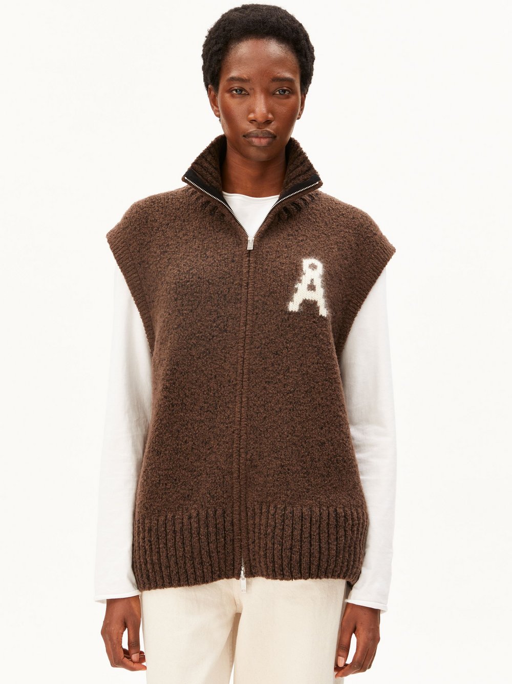Armedangels Damen Marron Ärmellose Bouclé-Weste - Bild 4