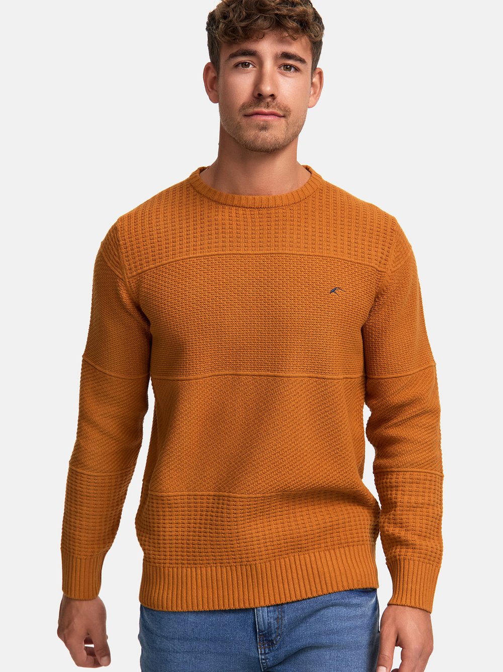 Indicode Strickpullover Herren Jersey braun, L