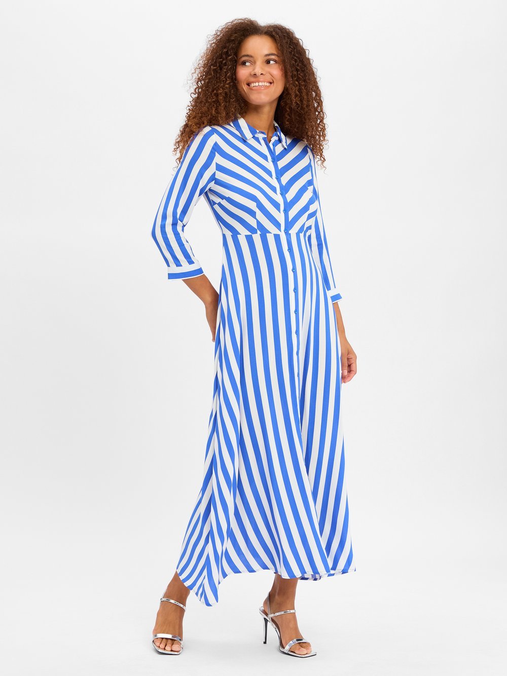 Y.A.S Kleid Damen Viskose mehrfarbig gestreift, XL