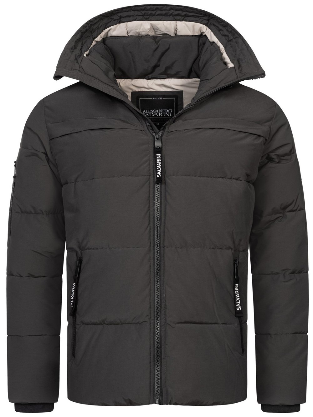 Alessandro Salvarini Winterjacke ASDiego Herren Baumwolle grau, XXL