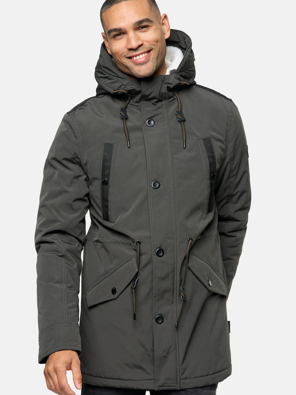 Indicode Parka Herren grau, XL