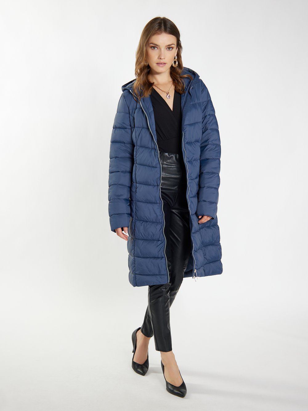 Faina Kurzmantel Damen blau, M