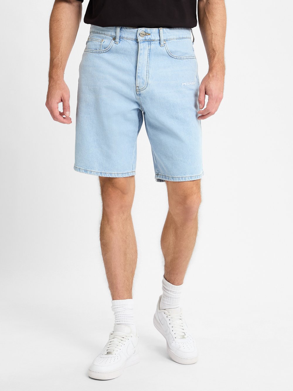 PEGADOR Jeansshort Herren Baumwolle blau, 29