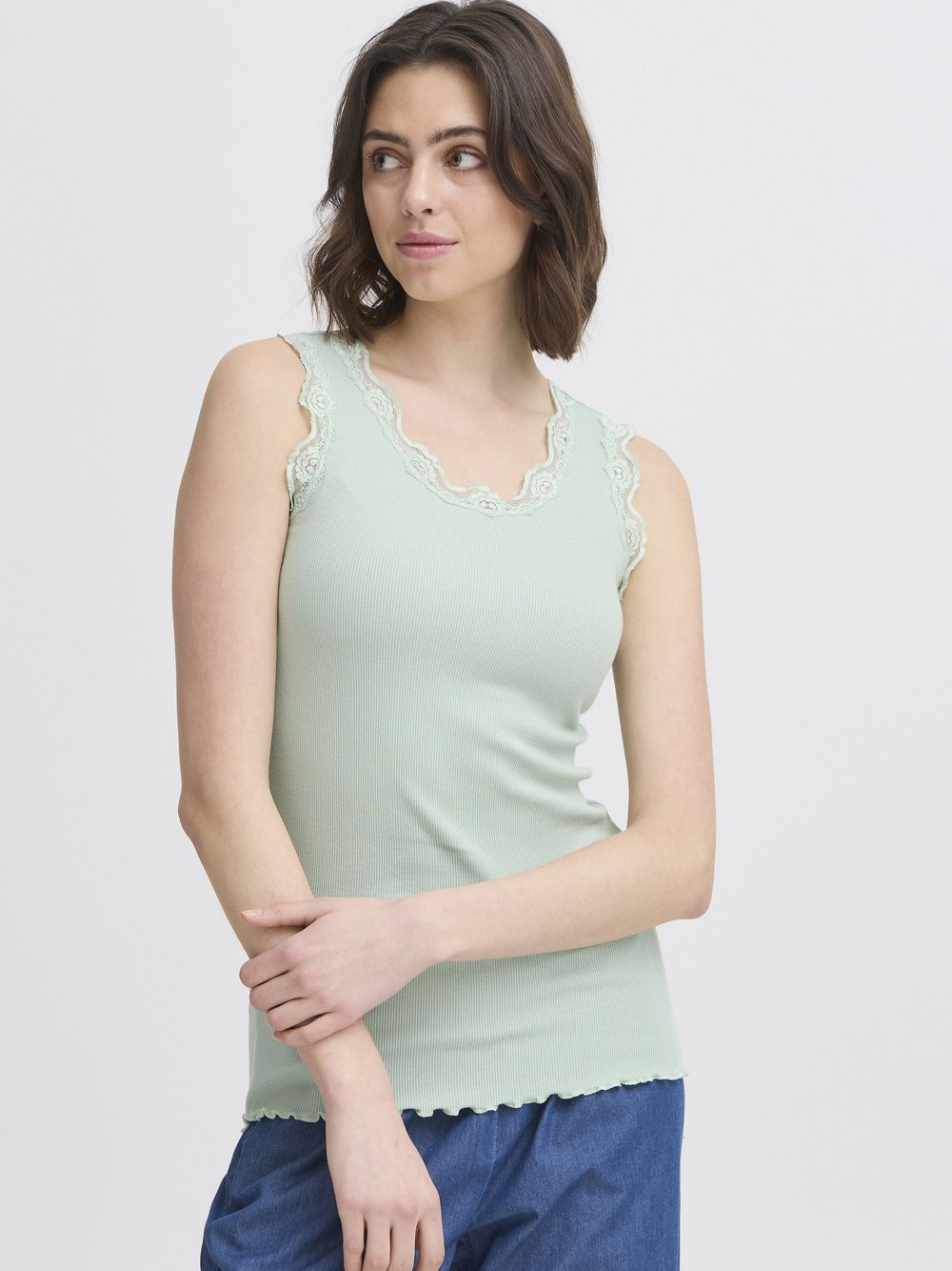 fransa Trägertop Damen Modal grün, XL