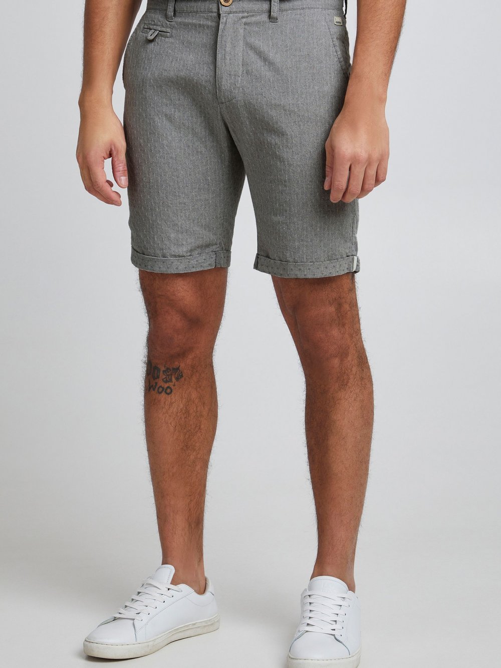 BLEND Chinoshorts Herren Baumwolle grau gemustert, XXL