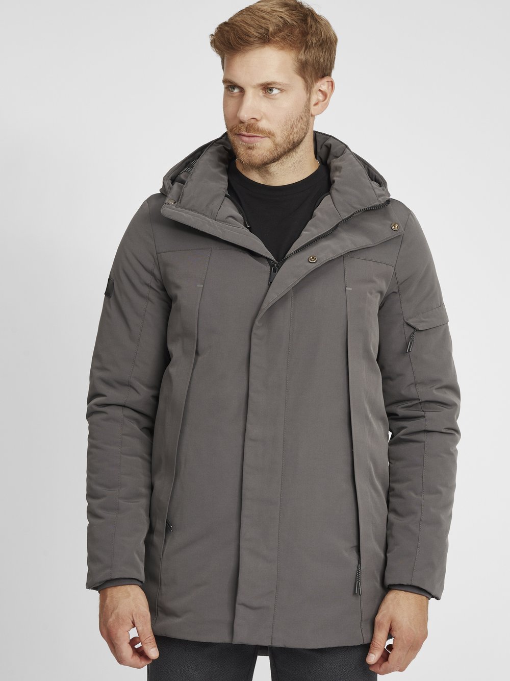 Indicode Parka Herren grau, S