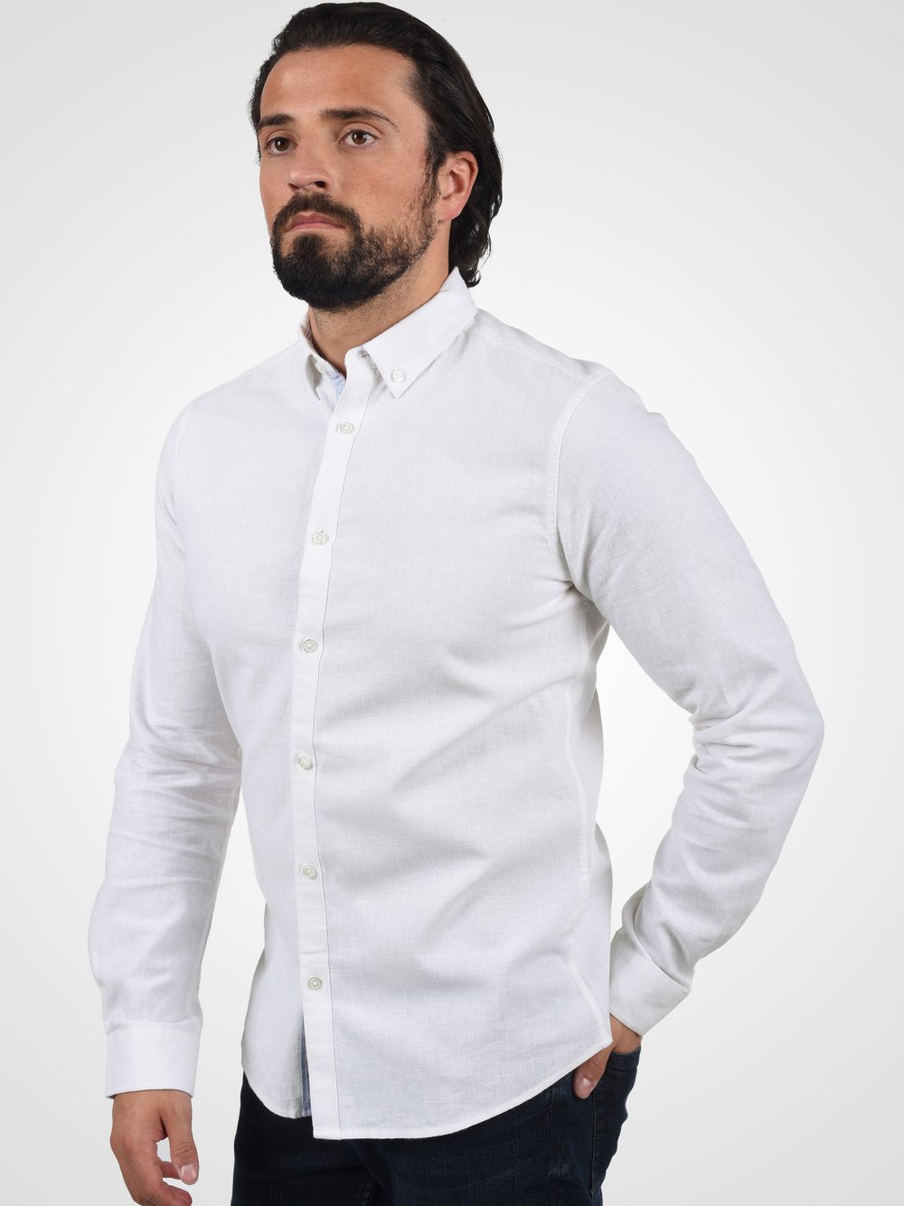 Indicode Langarmhemd Herren Regular Fit beige, XL