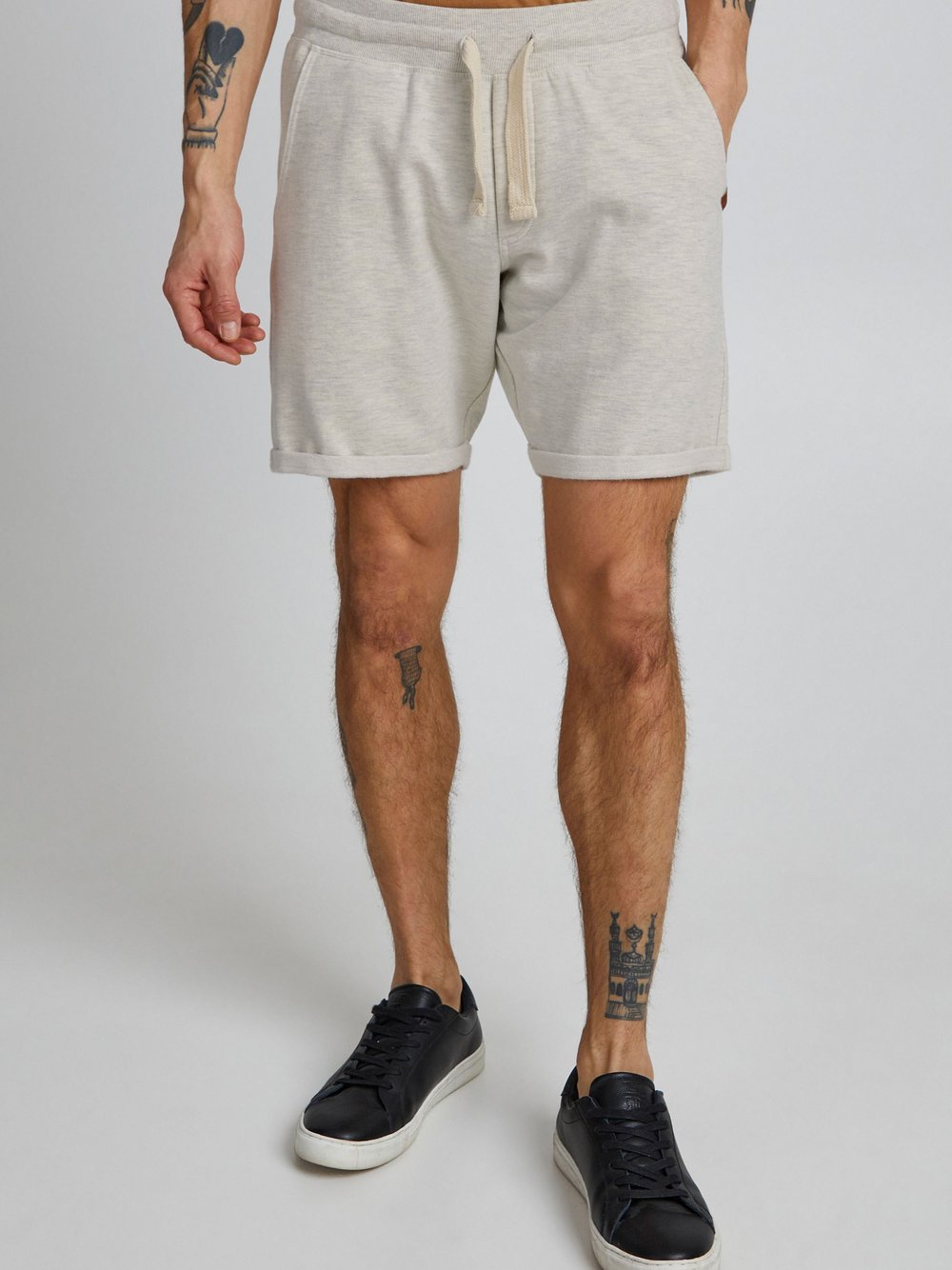 BLEND Sweatshorts Herren Baumwolle beige, XXL