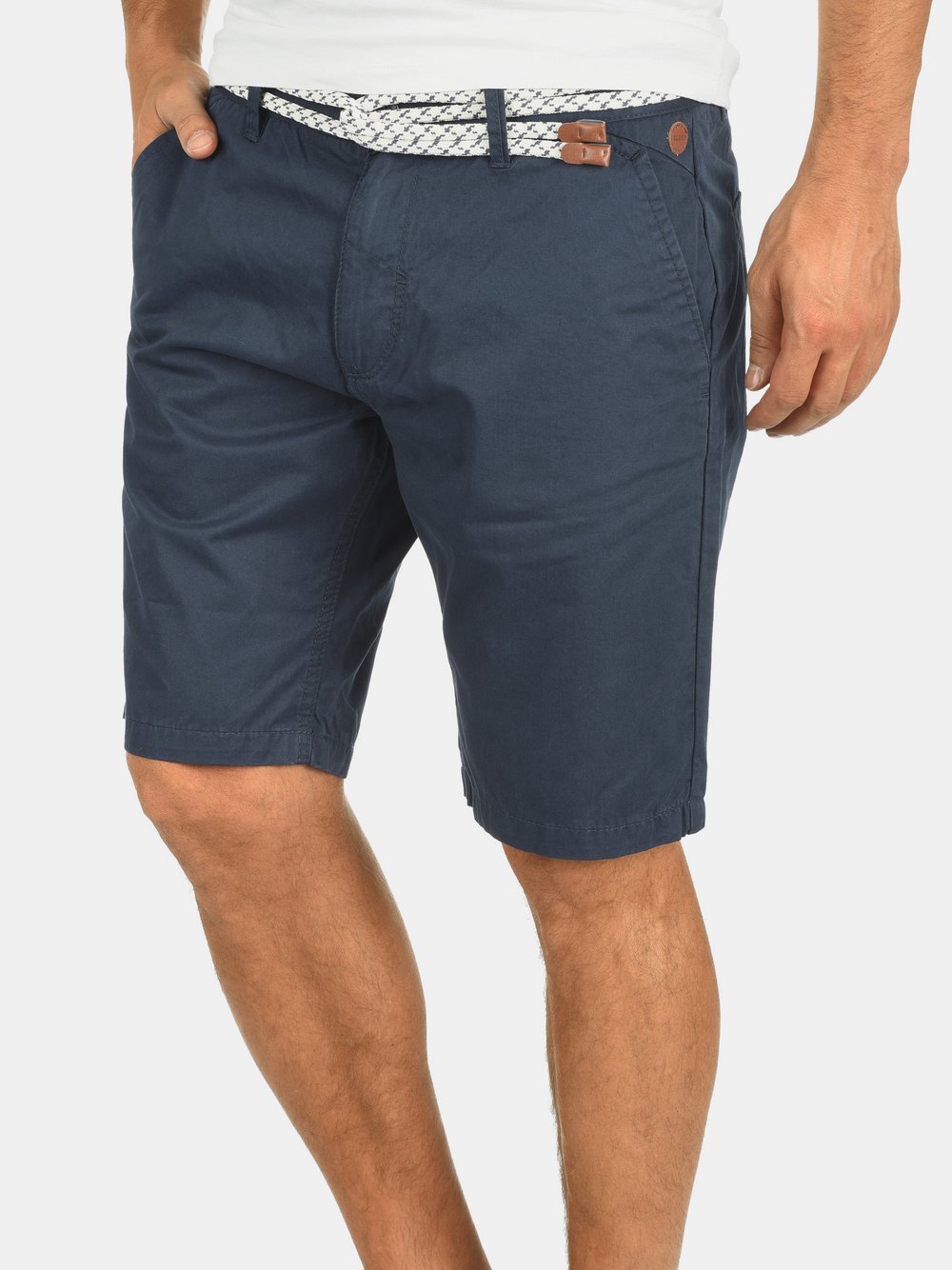 BLEND Chinoshorts Herren Baumwolle blau, XXL