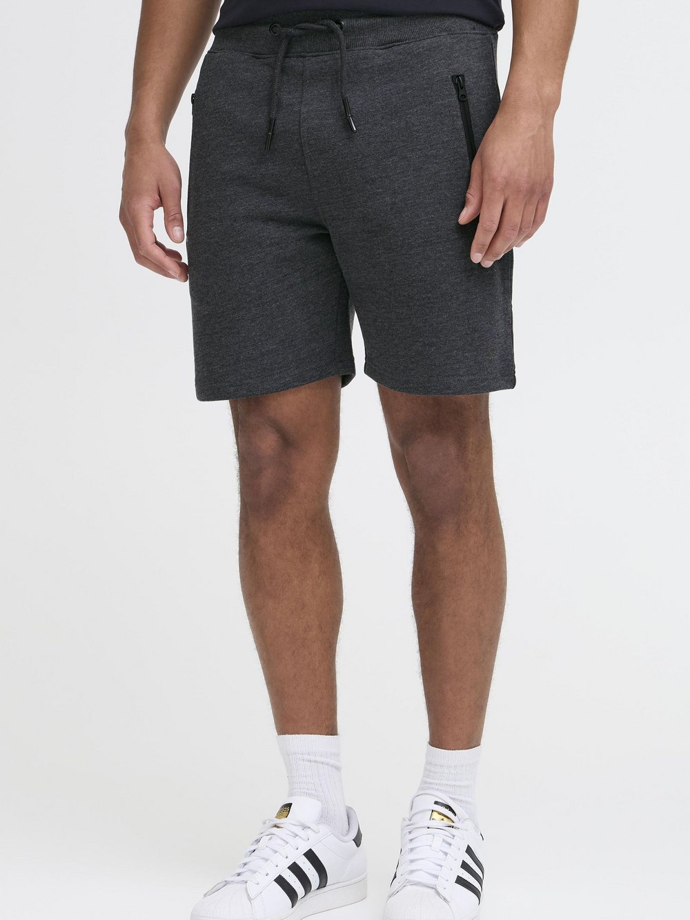 Solid Sweatshorts Herren Baumwolle grau, XL