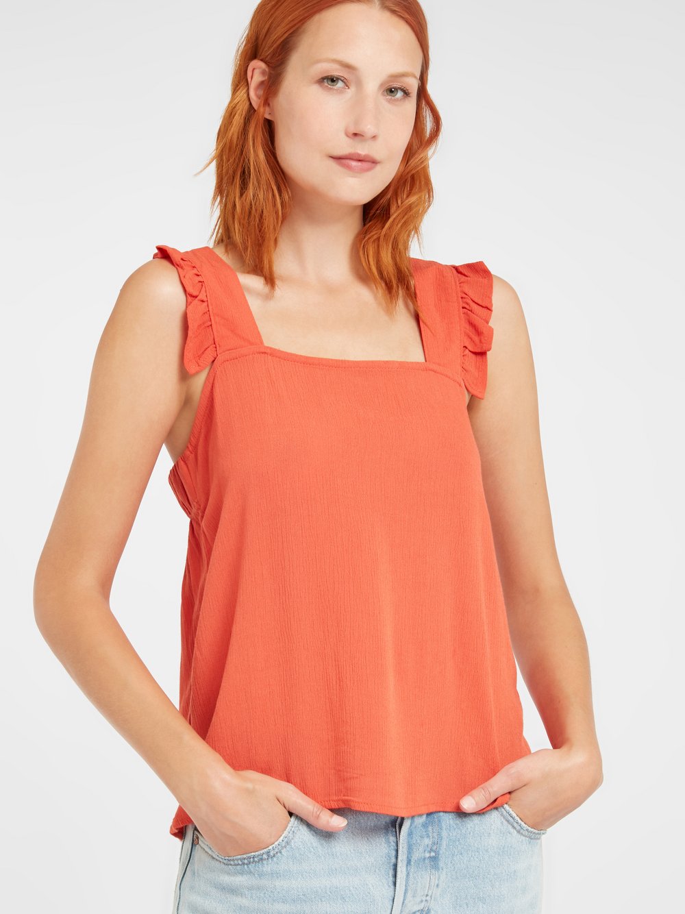 Ichi Trägertop Damen Viskose orange, S