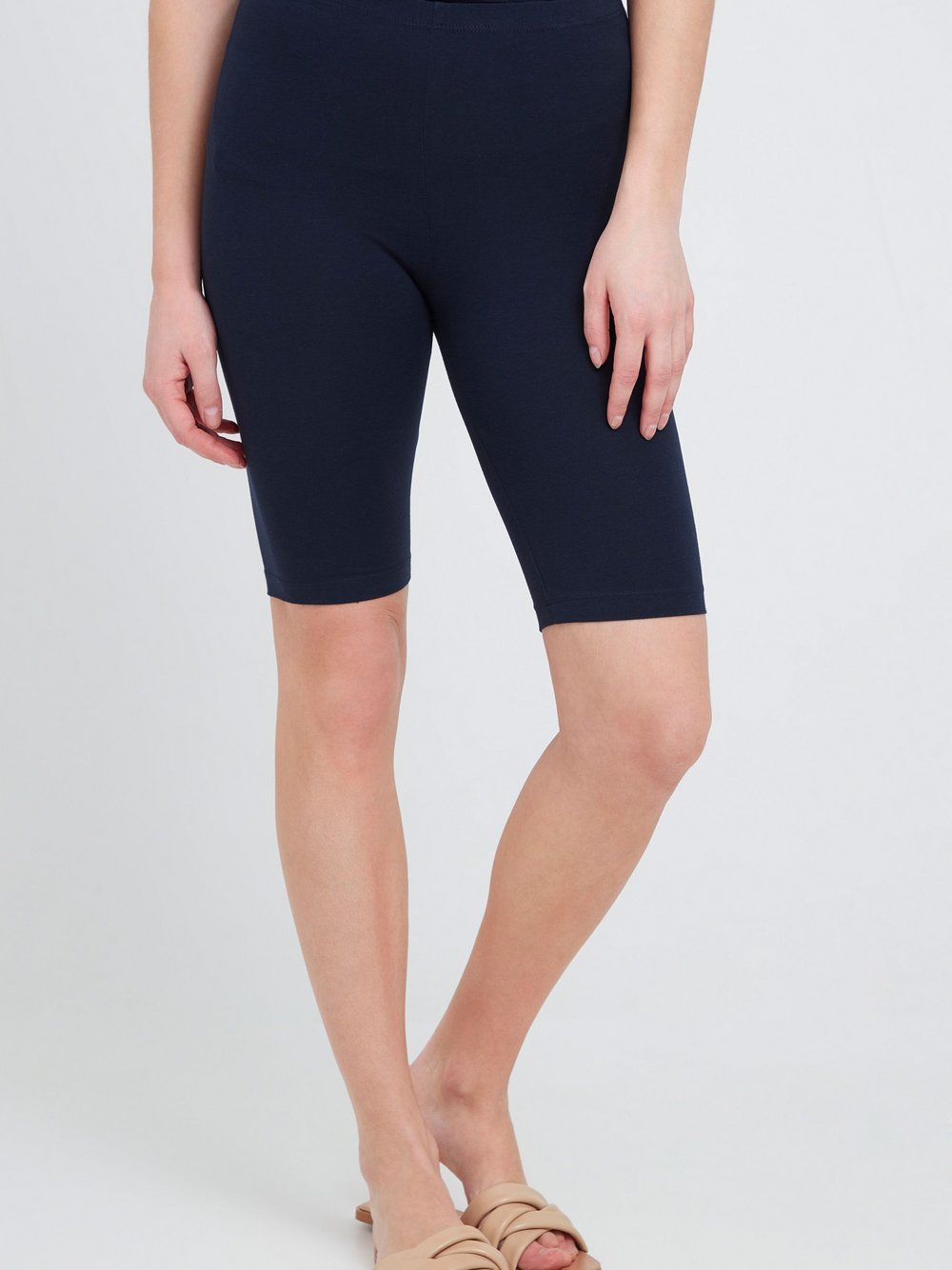 fransa Radlerhose Damen Baumwolle blau, M