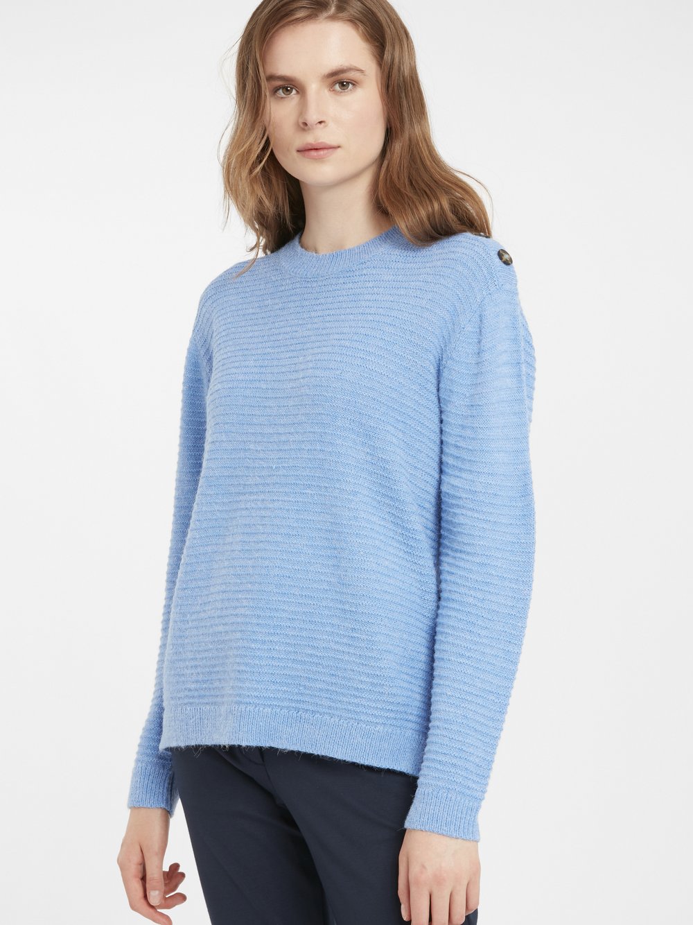 fransa Strickpullover Damen blau, S