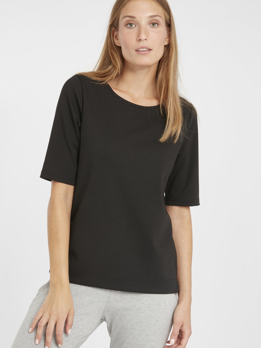 B.Young T-Shirt Damen schwarz gestreift, M