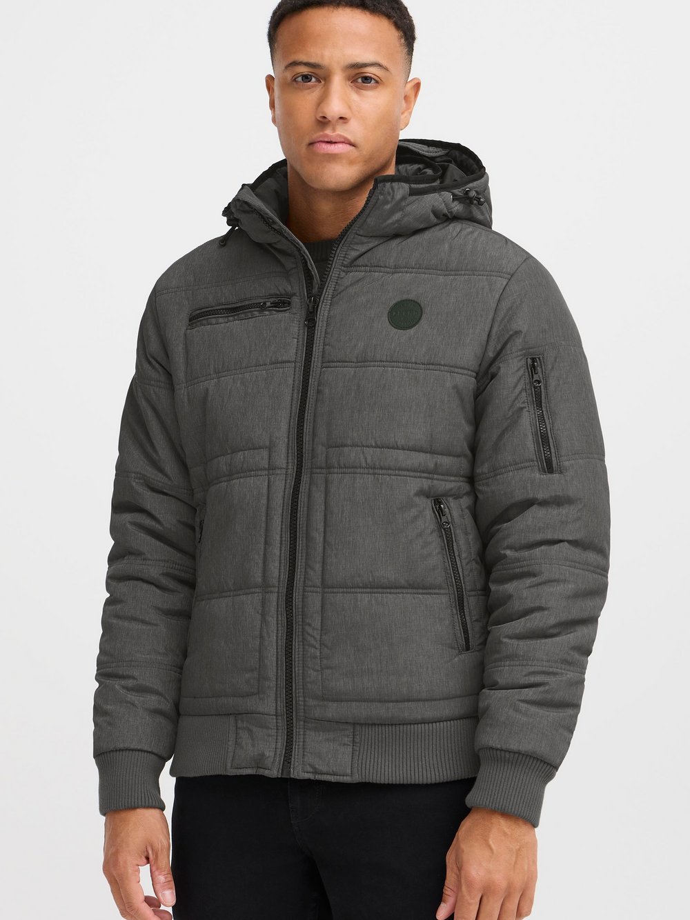 BLEND Steppjacke Herren grau gemustert, XL