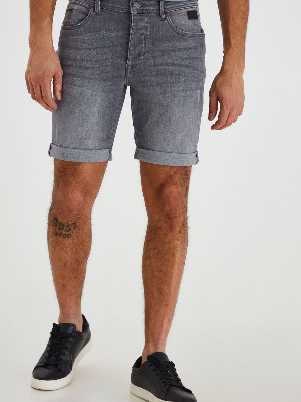 BLEND Jeans-Shorts Herren Baumwolle grau, XL