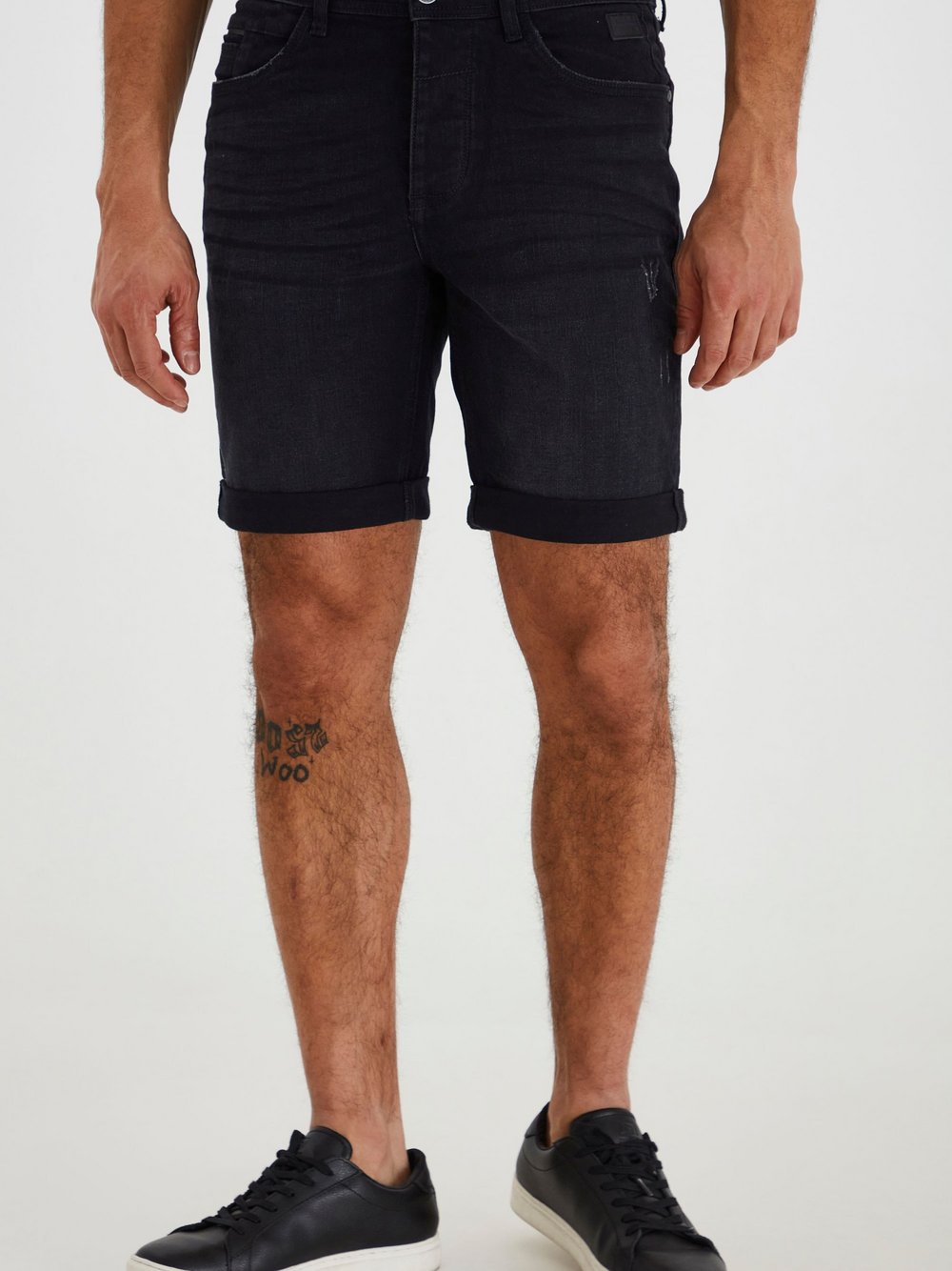 BLEND Jeans-Shorts Herren Baumwolle schwarz, L