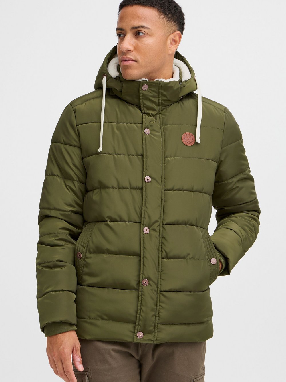 Thumbnail - BLEND Steppjacke Herren grün, L