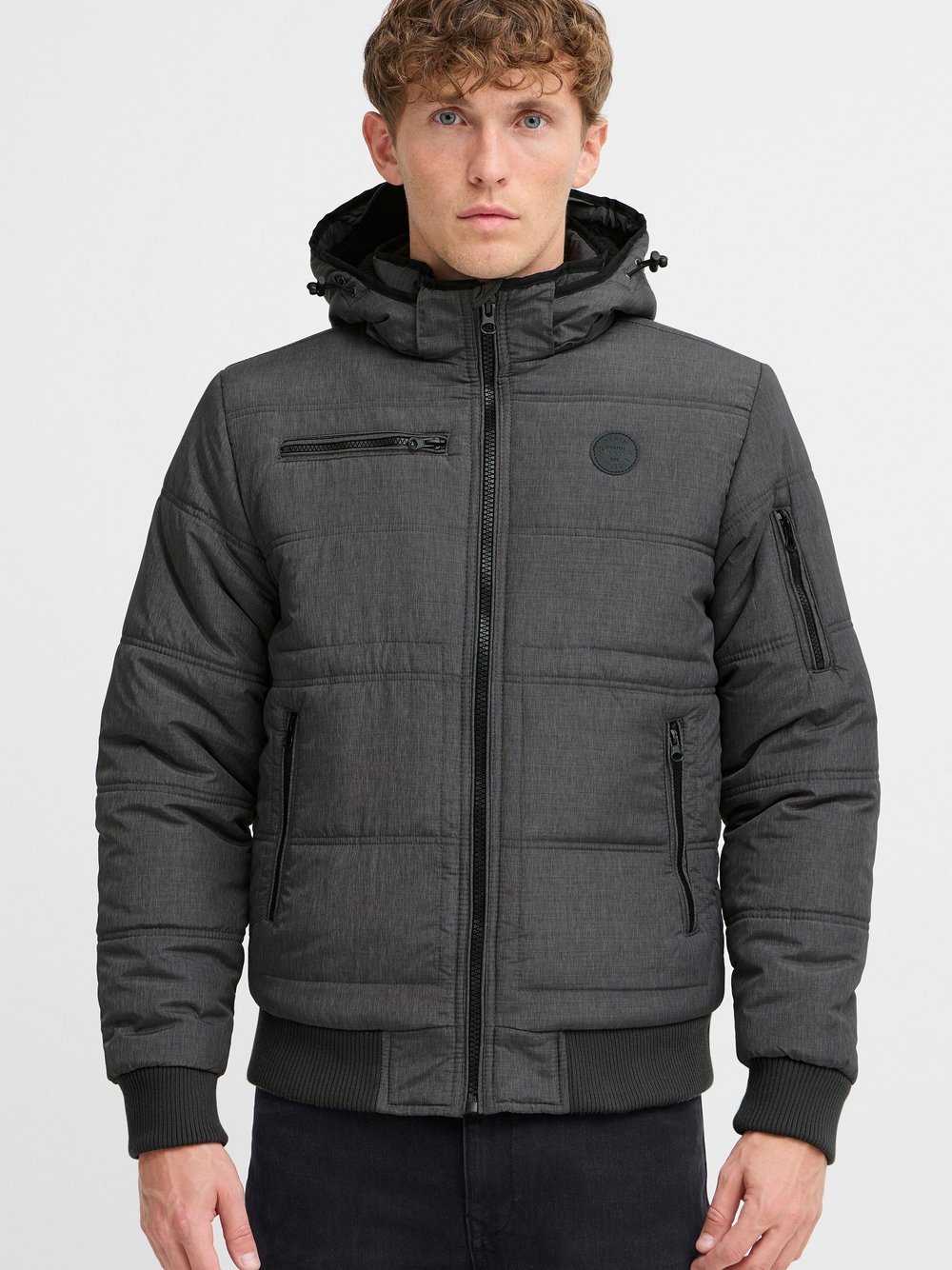 BLEND Steppjacke Herren grau gemustert, M