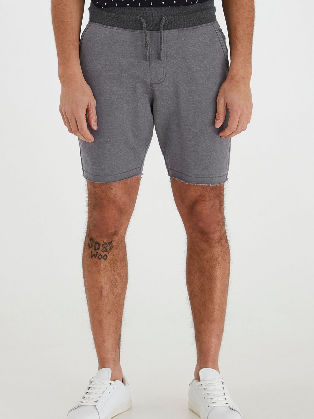 BLEND Sweatshorts Herren Baumwolle grau, M