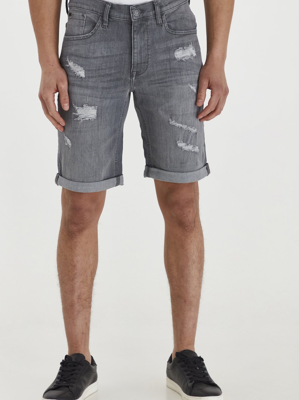 BLEND Jeansshorts Herren Baumwolle grau, XL