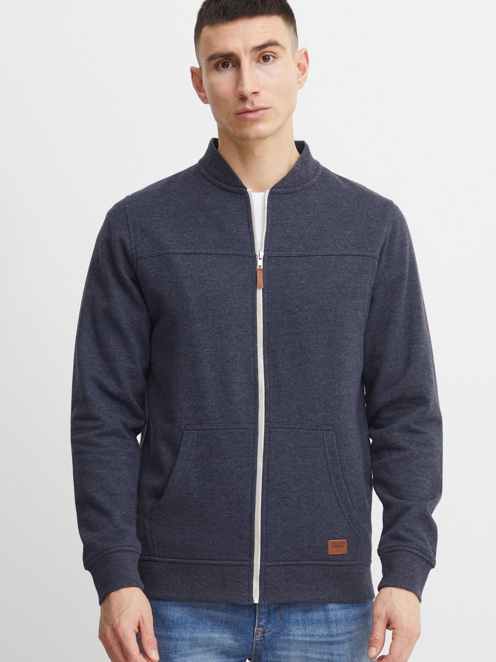 BLEND Sweatjacke Herren Baumwolle blau, S