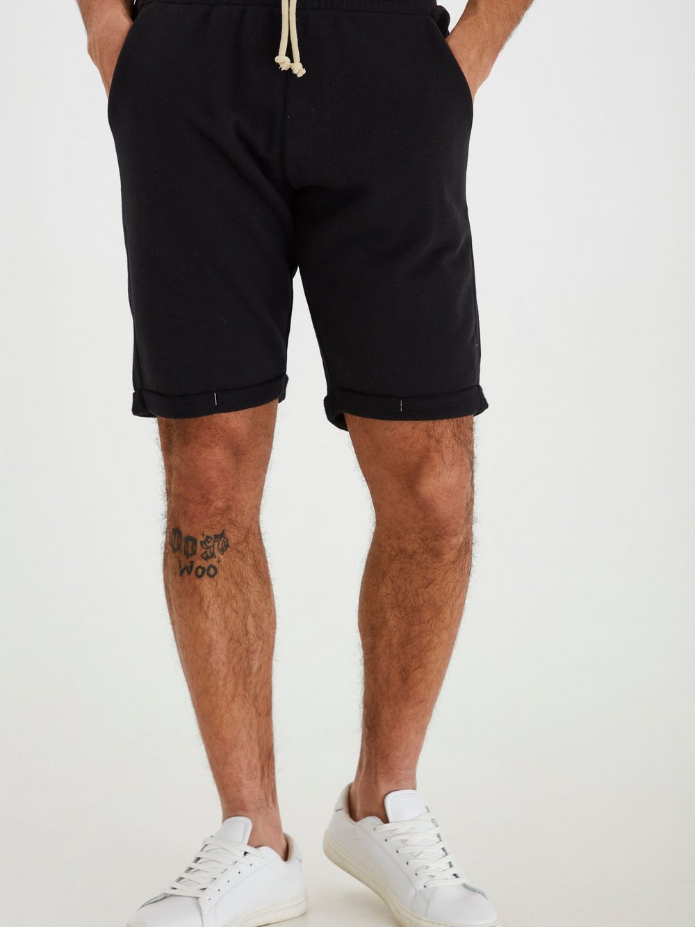 BLEND Stoffshorts Herren Baumwolle schwarz, XXL