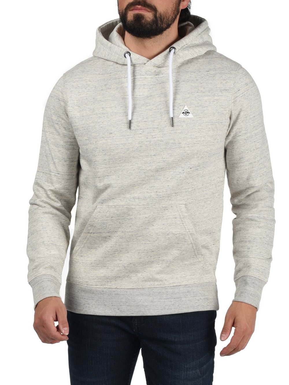Thumbnail - BLEND Hoodie Herren Baumwolle grau gemustert, L