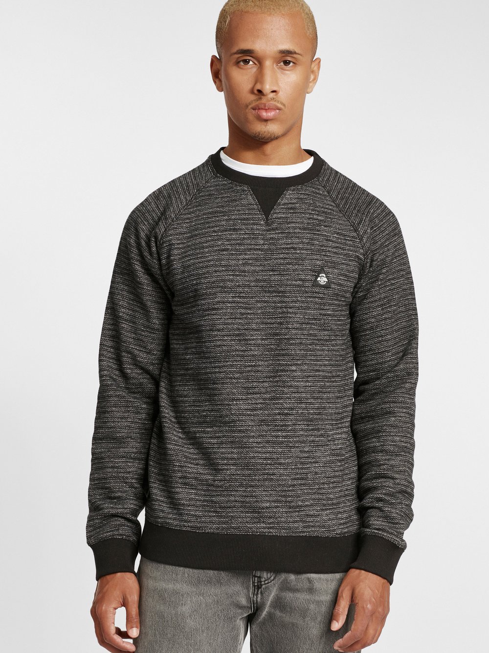 BLEND Sweatshirt Herren grau meliert, L