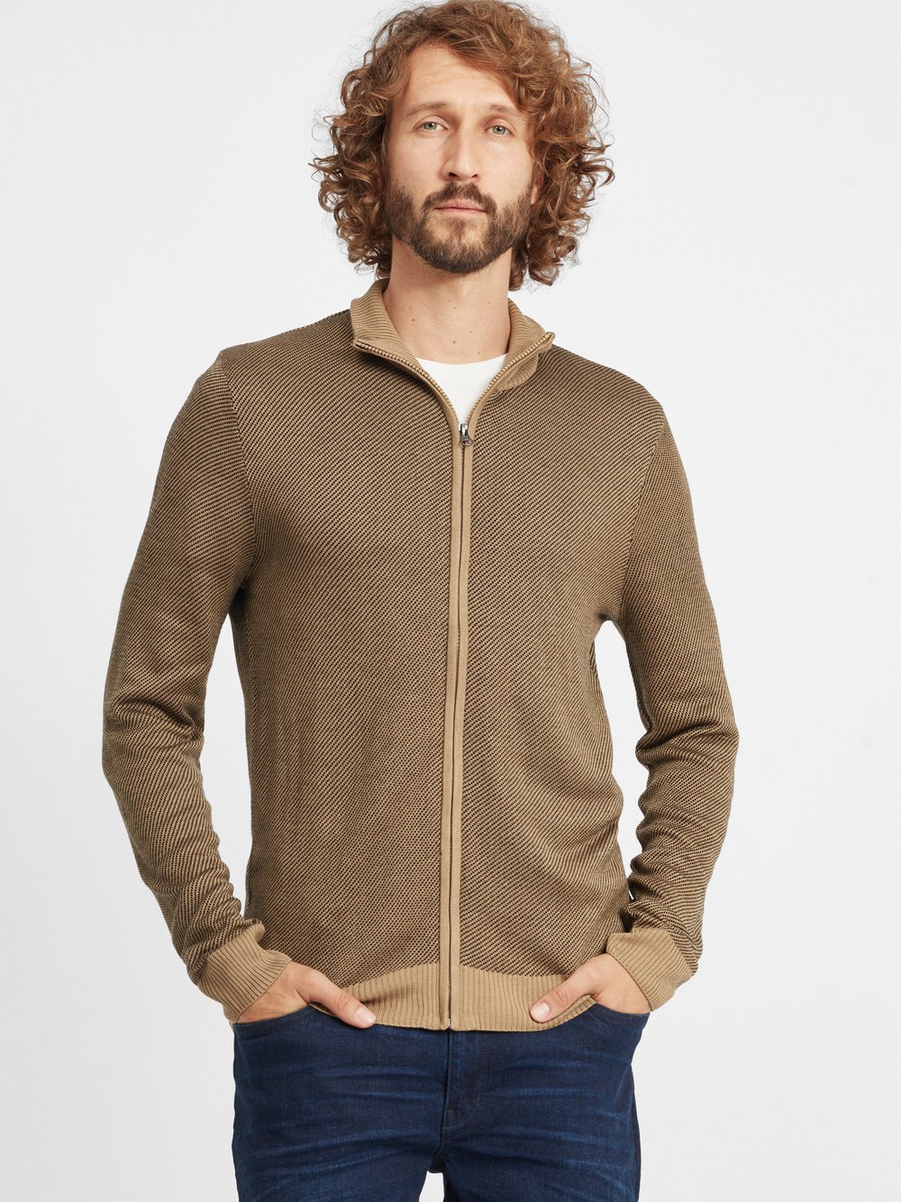 BLEND Cardigan Herren braun, L