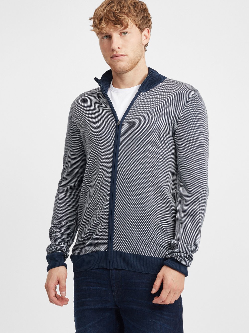 BLEND Cardigan Herren blau, M