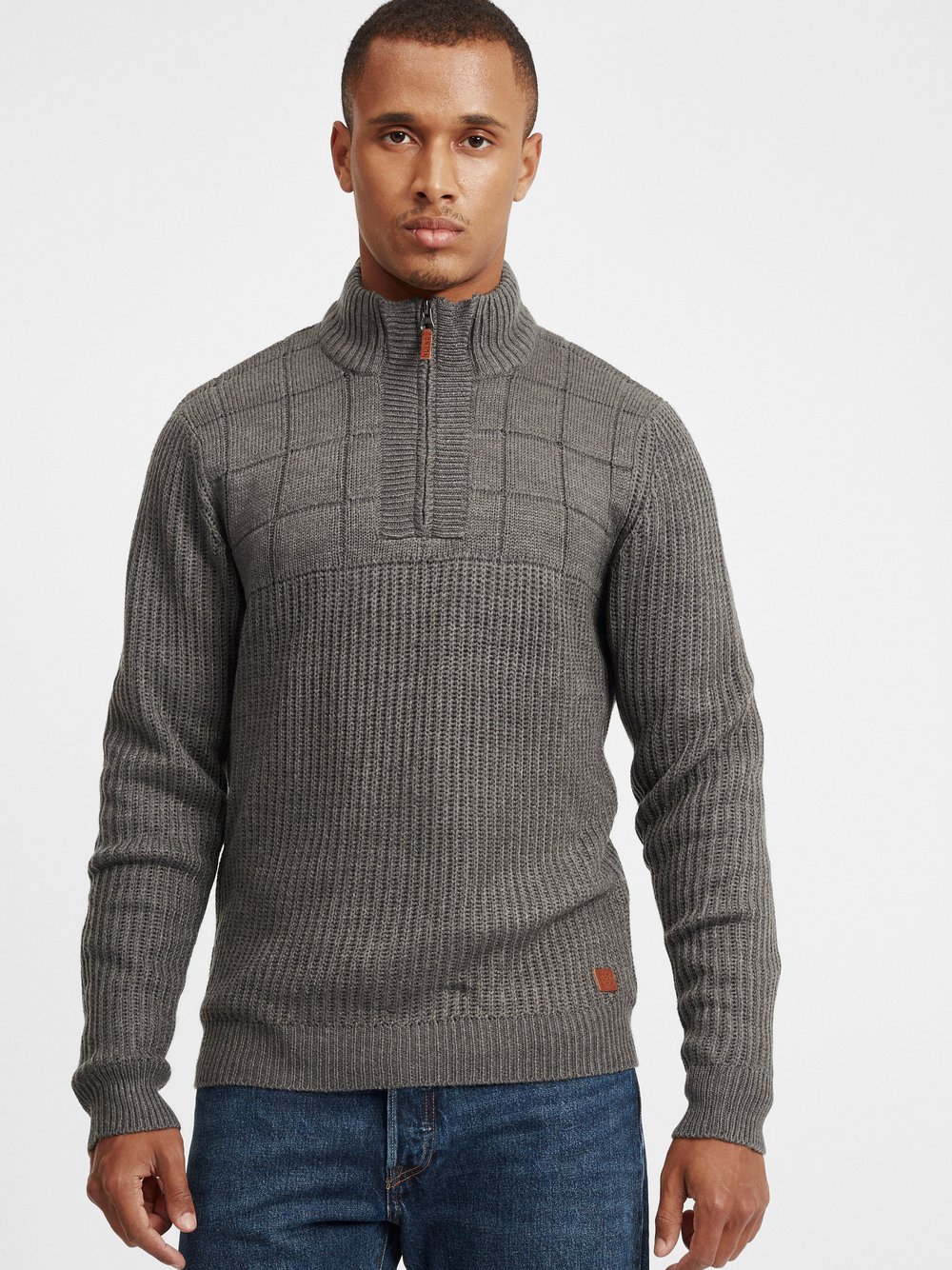 BLEND Strickpullover Herren grau, L