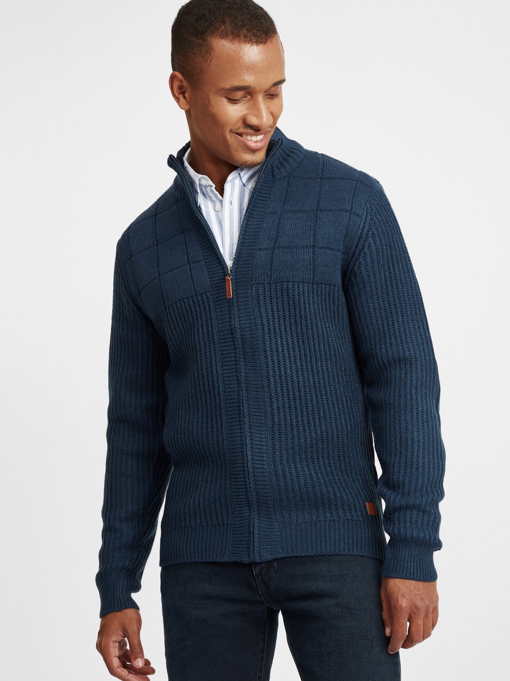 BLEND Strickjacke Herren blau, S