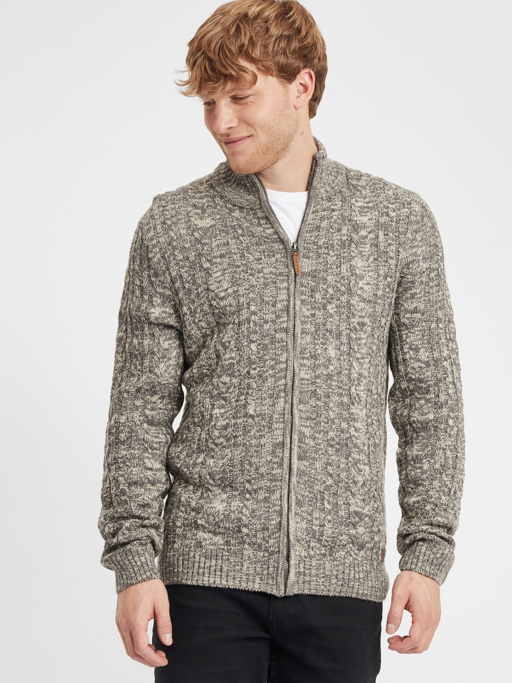 BLEND Strickjacke Herren grau meliert, S