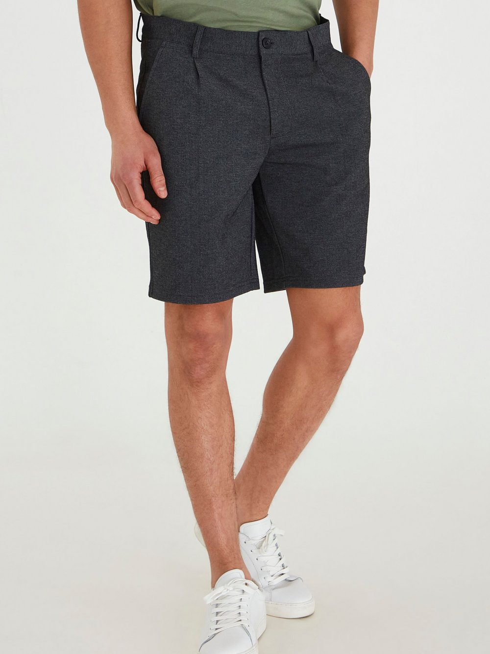 CASUAL FRIDAY Chinoshorts Herren grau gemustert, XXL