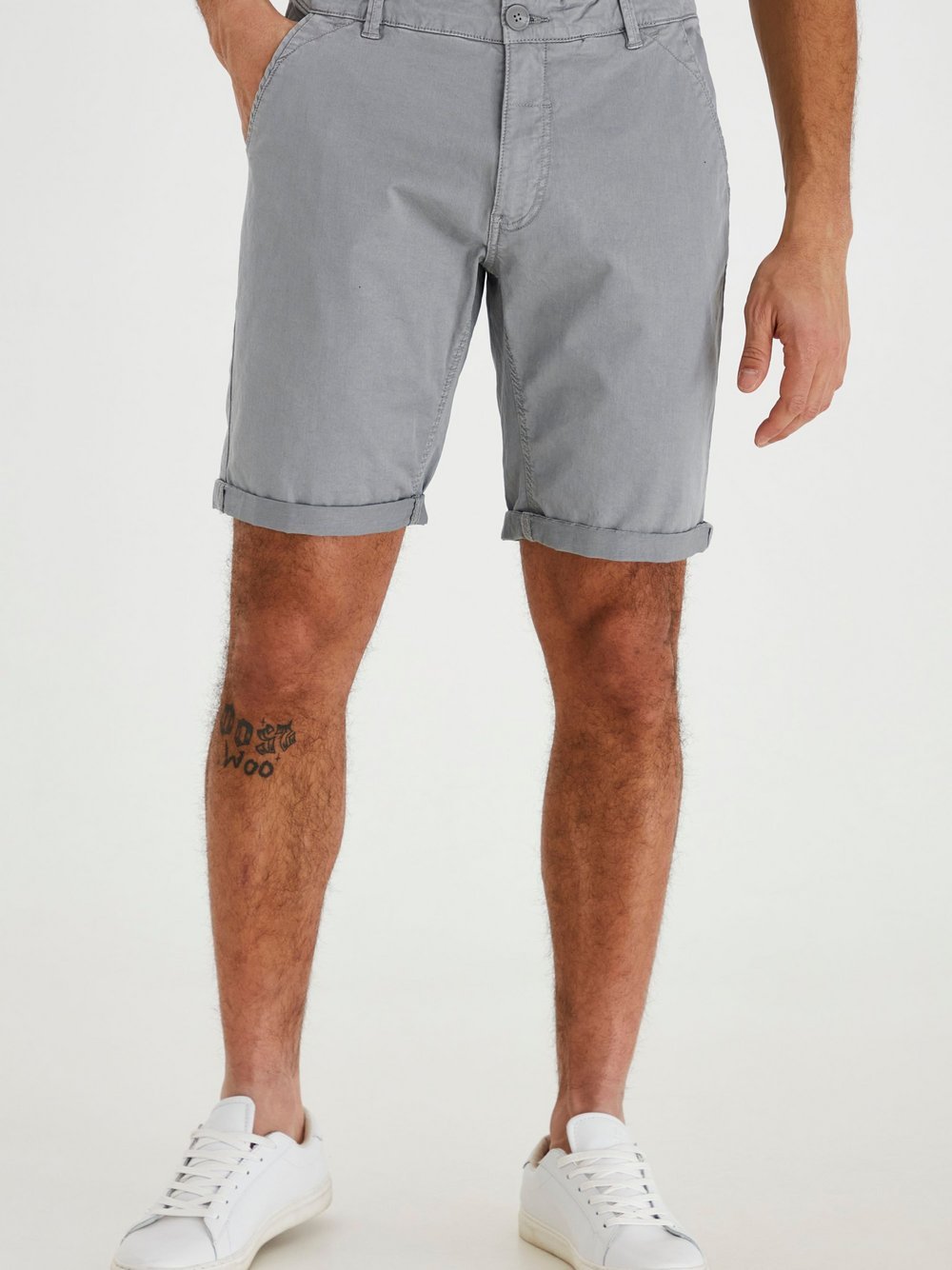 BLEND Chinoshorts Herren Baumwolle grau, XL