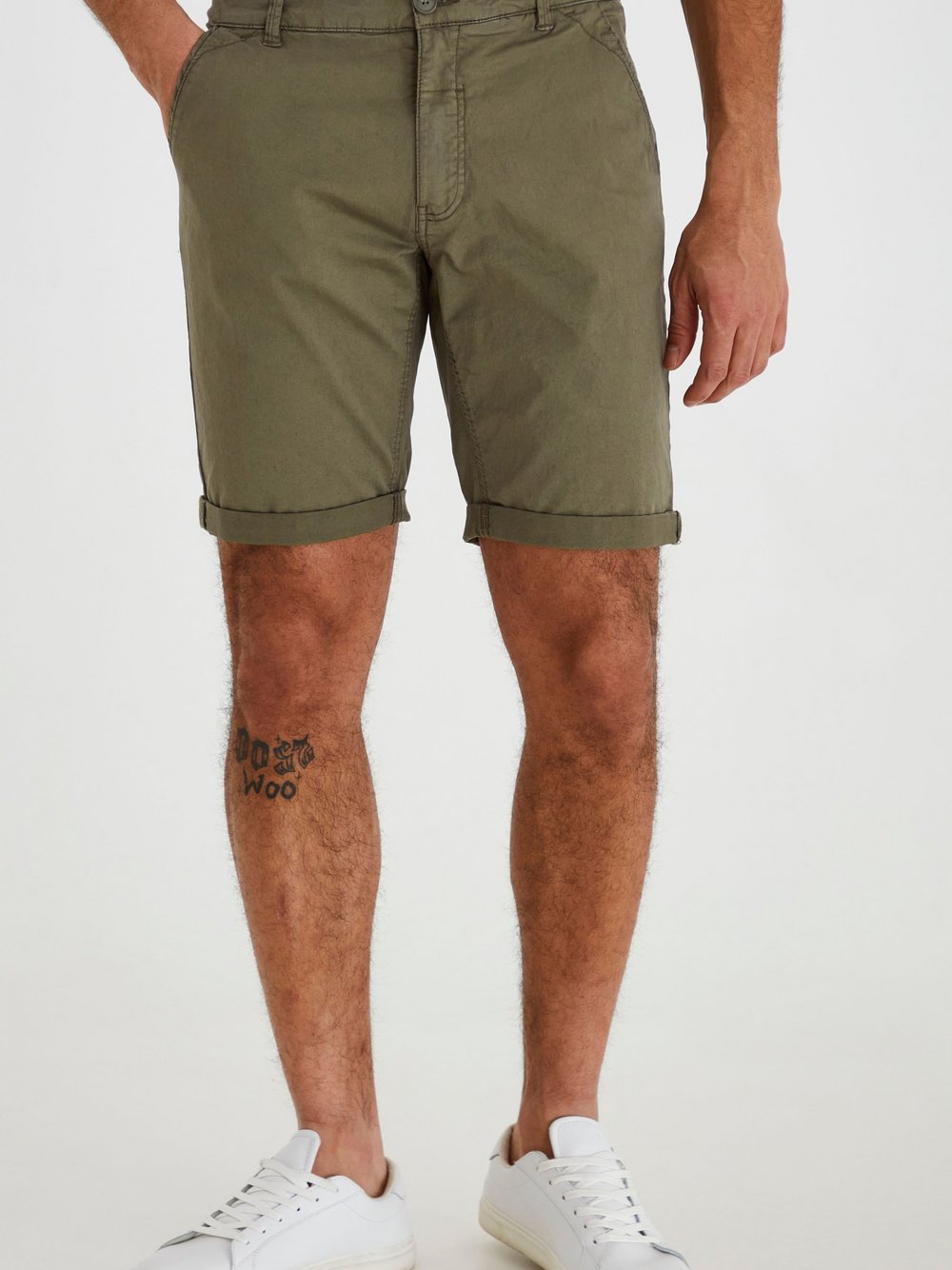 Thumbnail - BLEND Chinoshorts Herren Baumwolle grün, XXL