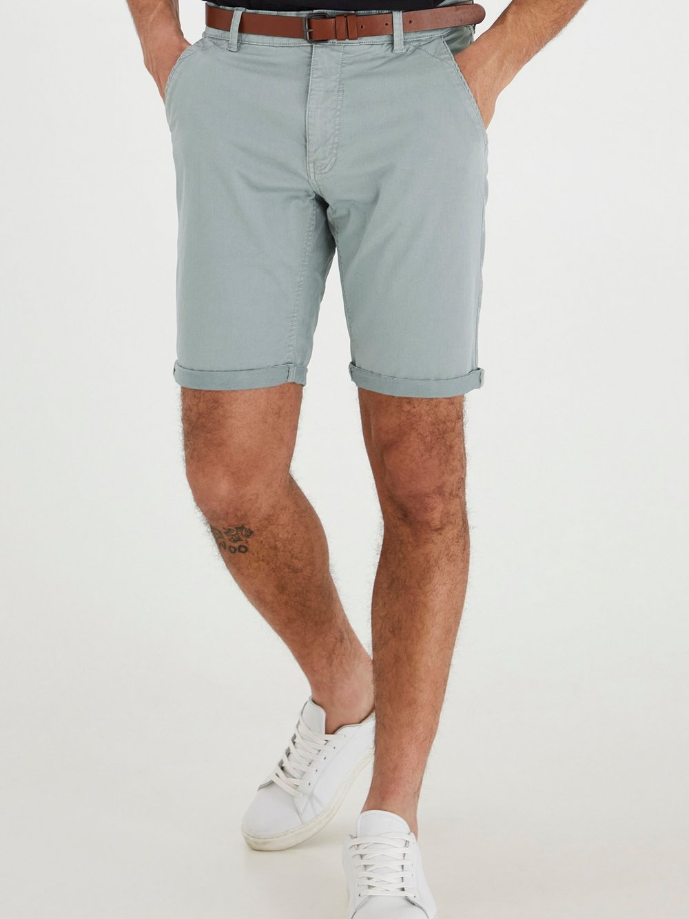 BLEND Chinoshorts Herren Baumwolle grau gemustert, XXL