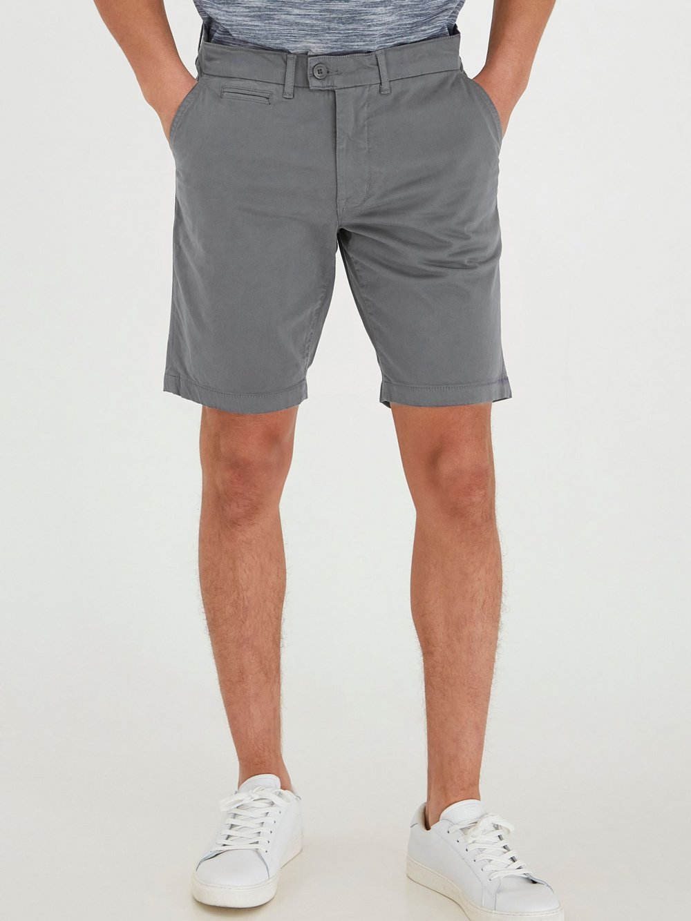 CASUAL FRIDAY Chinoshorts Herren Baumwolle grau, L