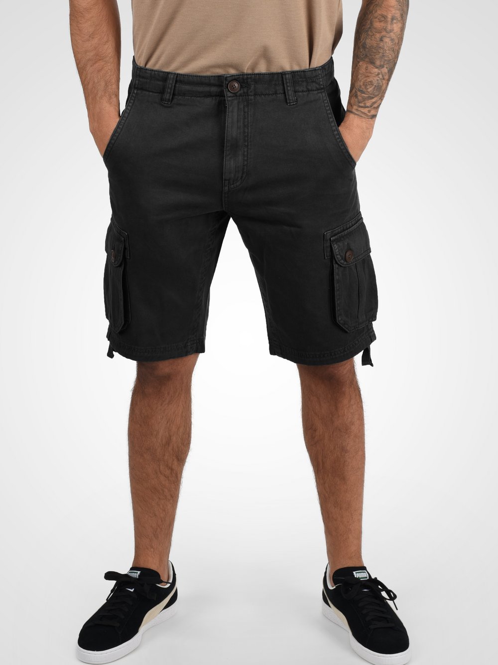 Solid Cargoshorts Herren Baumwolle schwarz, S