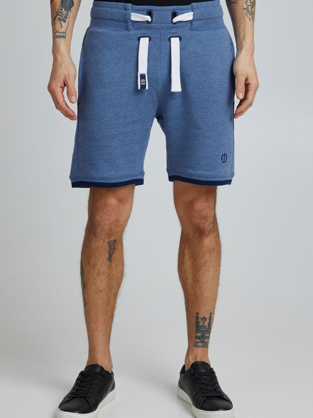 Solid Sweatshorts Herren Baumwolle blau, M