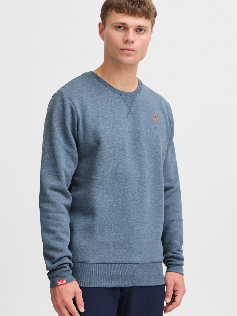 Solid Sweatshirt Herren Baumwolle grau, XXXL