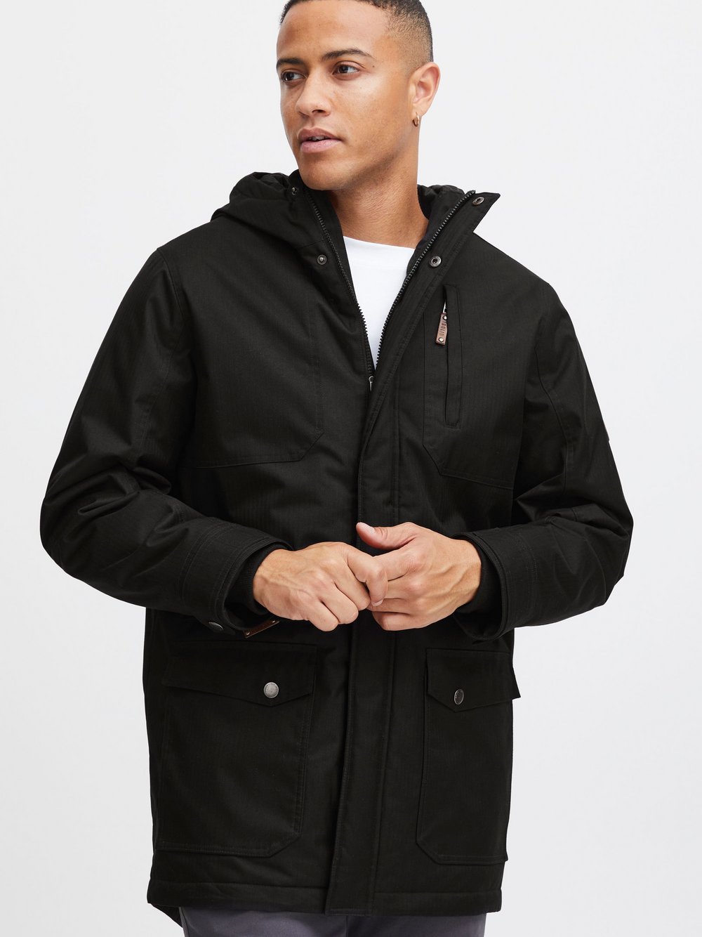 Solid Winterjacke Herren schwarz, L